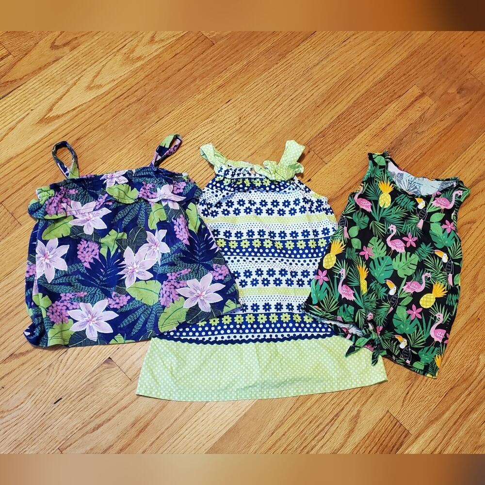 Lot bundle 4t girls sleeveless tops shirts dress